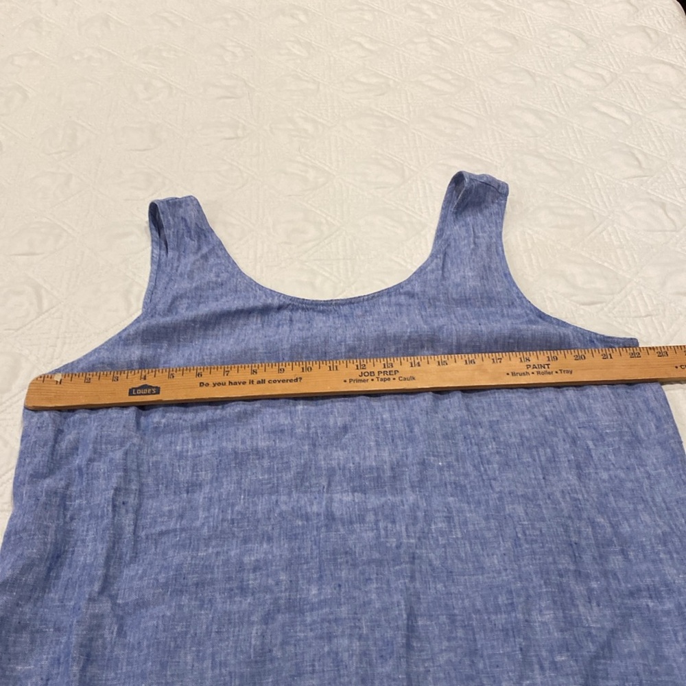 Ralph Lauren Linen Ruffled Maxi Dres. Polo Vintage Blue Label size XXL high low - Picture 3 of 8